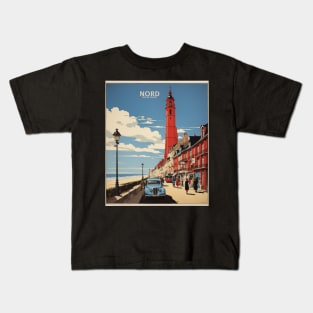 Nord Pas de Calais France Vintage Poster Tourism Kids T-Shirt